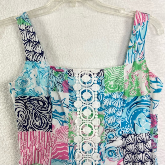 LILLY PULITZER Idi Shift Dress, Multi, Osterville Patch, Size 8 - Picture 2 of 11